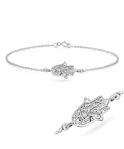 Palm Shaped Silver Bracelet BRS-31